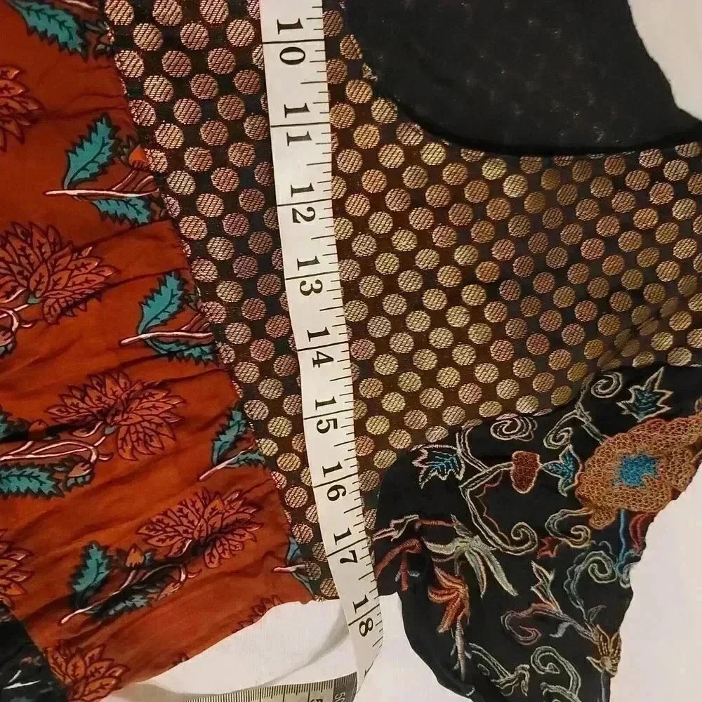 Bohemian Hippie Multi Pattern A Line Dress Size Small - Picture 9 of 13